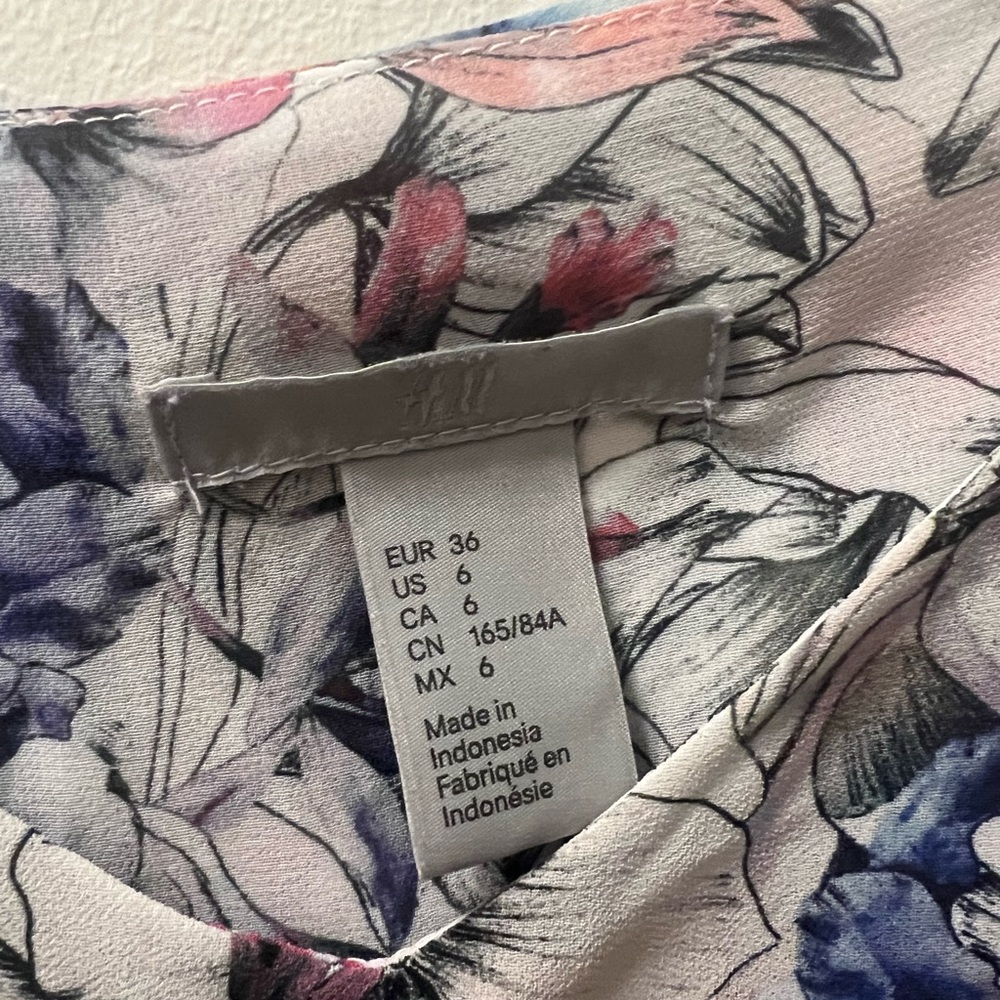 H&M flowered spaghetti strap top